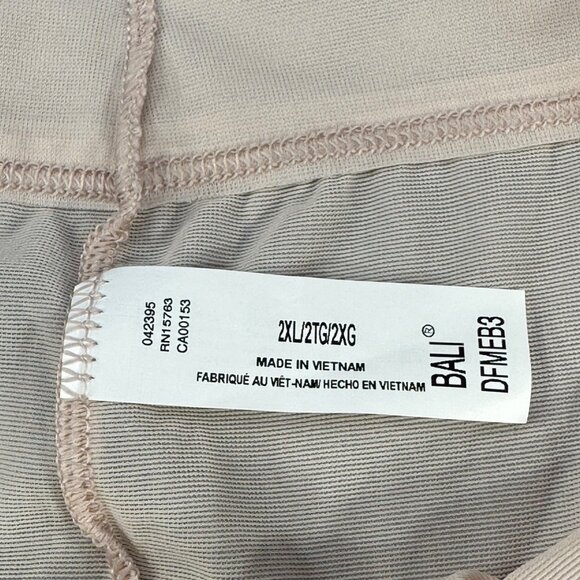 Bali Women's Size 2XL Panty Hi Cut Smoothing Beige New Without Tags - Picture 3 of 7